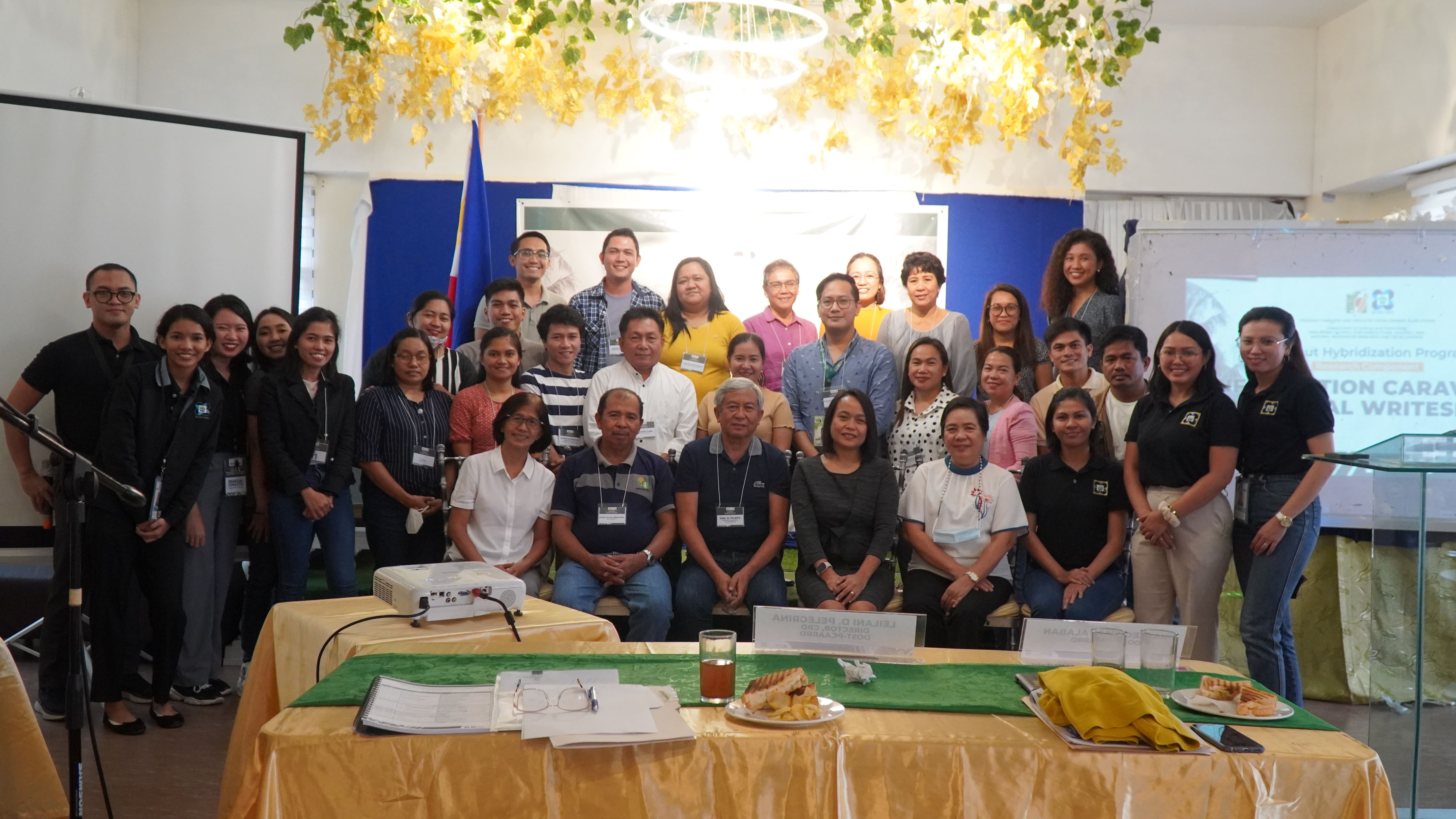 Research and Development Institutions (RDIs) and State Universities and Colleges (SUCs) in Bicol and Eastern Visayas attended the Coconut Farmers and Industry Development Plan (CFIDP) - Coconut Hybridization Program (CHP)  Research  Component's Regional Information Caravan and Proposal Writeshop (Image credit: Crops Research Division, DOST-PCAARRD). (Image credit: Crops Research Division, DOST-PCAARRD)