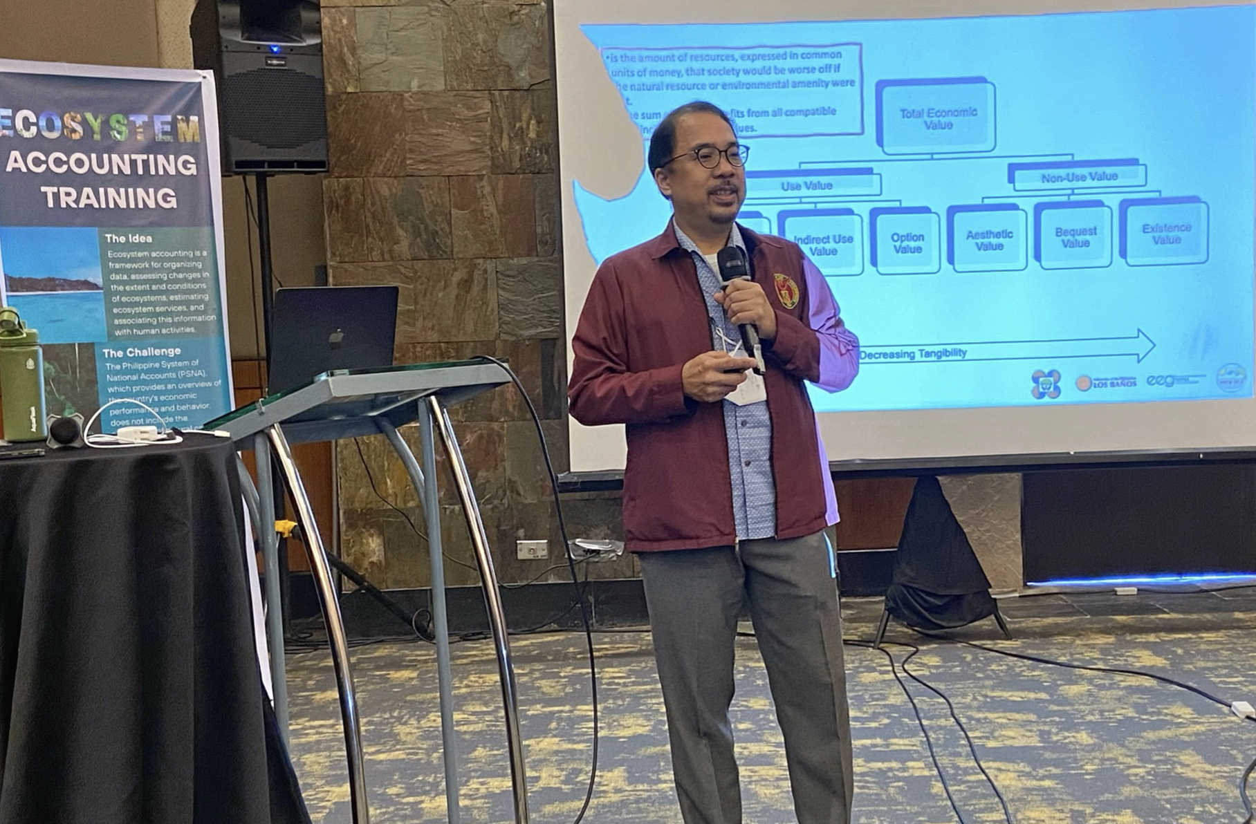 Dr. Predo lectured on Ecosystem Accounting tools such as QGIS and InVEST
