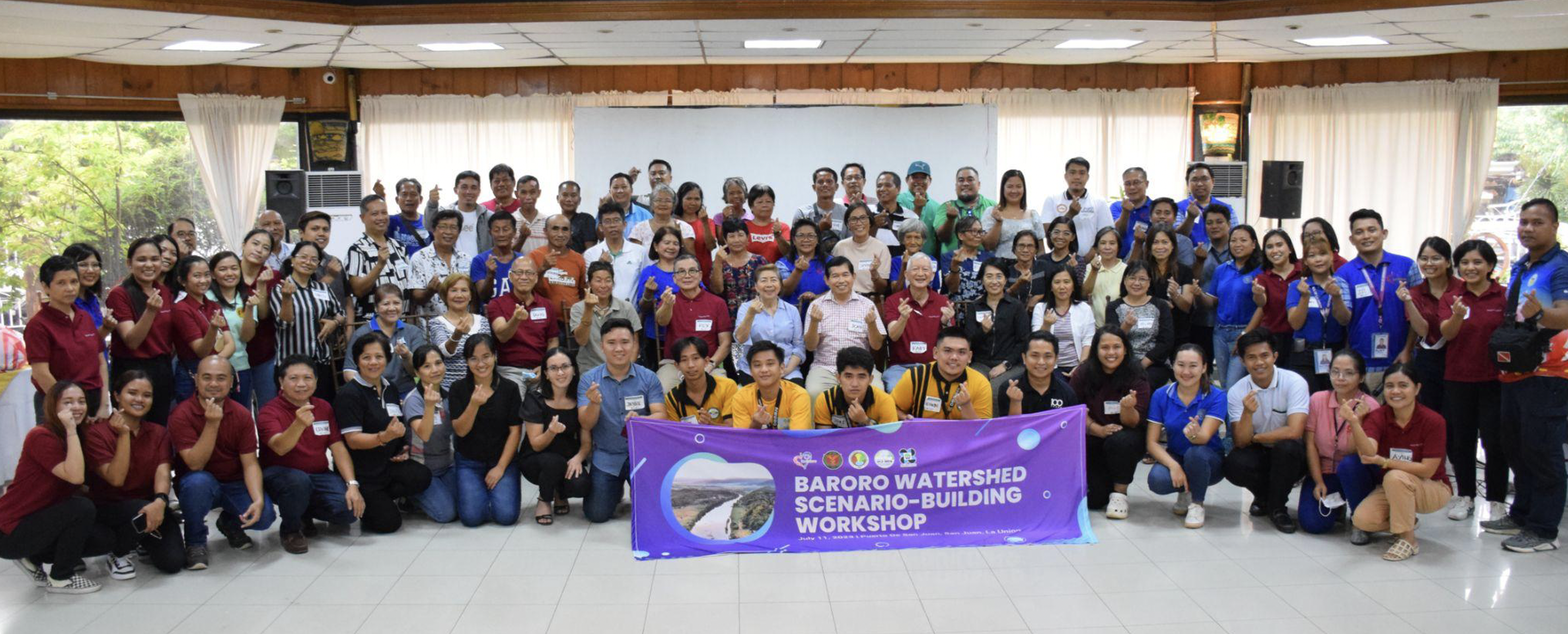 Participating stakeholders and organizers of the Baroro Watershed scenario-building workshop