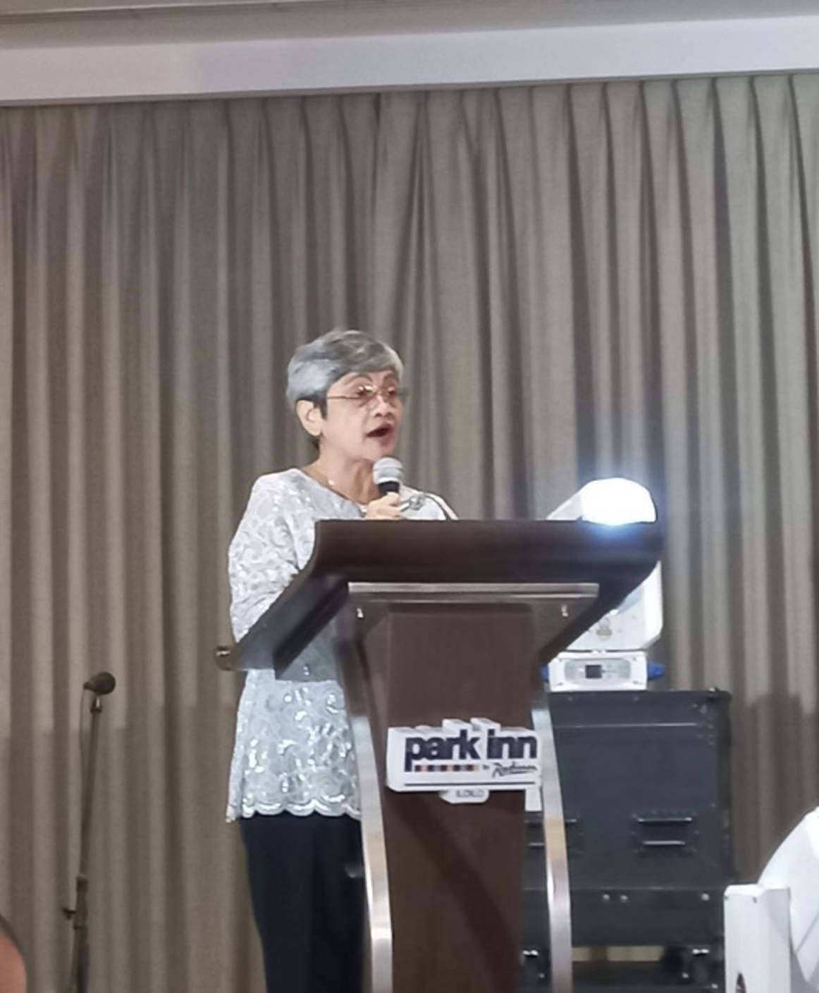 Dr. Mari-Ann M. Acedera, delivering the keynote message of Dr. Reynaldo V. Ebora Image credit: MRRD-PCAARRD