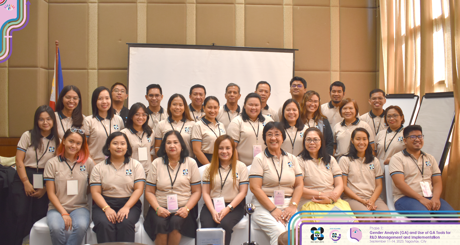 Members of DOST-PCAARRD’s national research networks participate in the 2023 GAD Training Series Phase 1, focusing on gender analysis (GA) and GA Tools (Image Credit: SERD, DOST-PCAARRD)