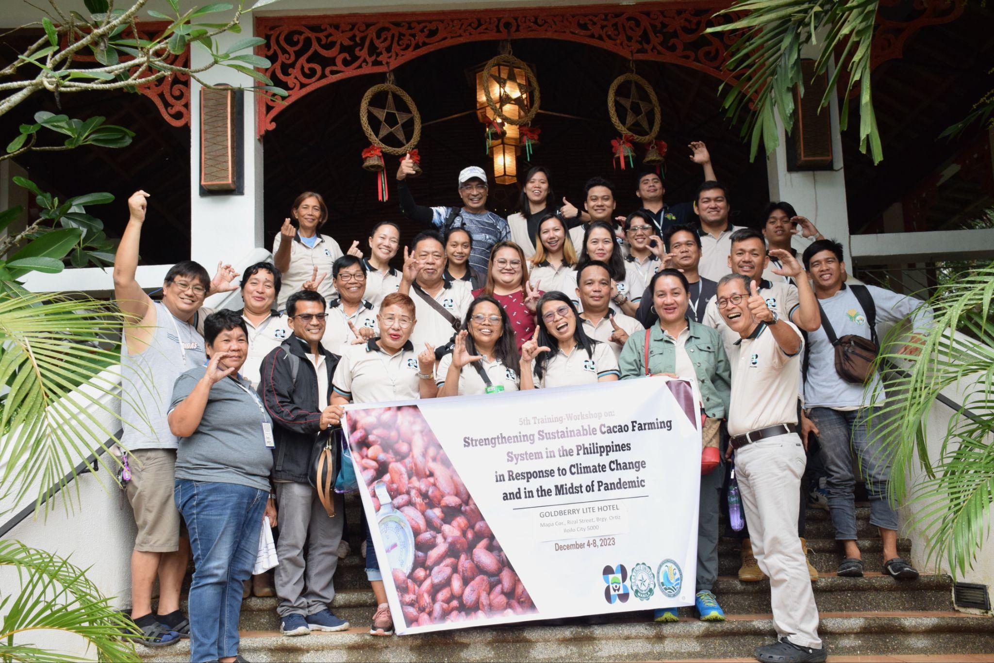 Participants and resource persons for the 5th training-workshop on “Strengthening Sustainable Cacao Farming System in the Philippines in Response to Climate Change and in the Midst of Pandemic” (Image Credit: FERD, DOST-PCAARRD) 