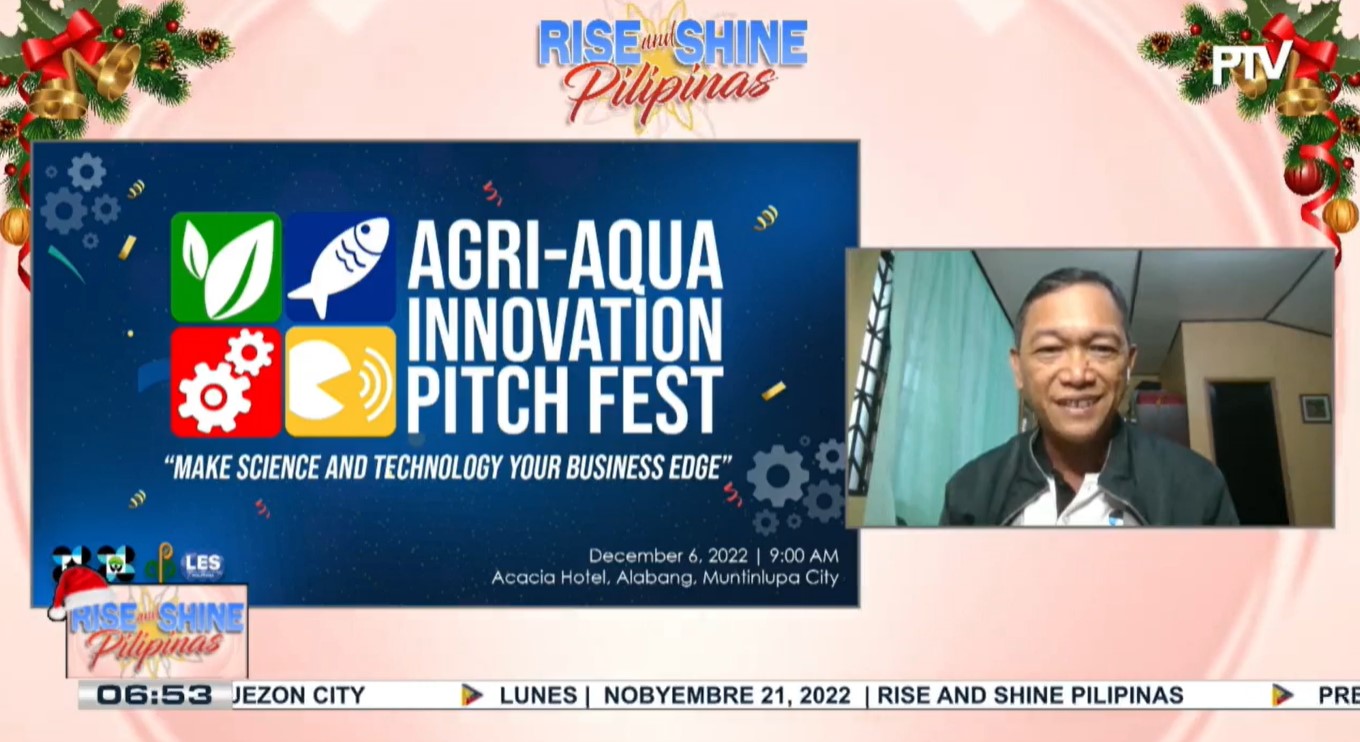 The Technology Transfer and Promotion Division (TTPD) of DOST-PCAARRD led by Dir. Noel A. Catibog announced the selected technologies that will be featured in the first Agri-Aqua Innovation Pitch Fest which will be held on December 6, 2022 (Tuesday) at the Acacia Hotel, Alabang, Muntinlupa City. The announcement was made via the team’s guest appearance at PTV4 Channel.