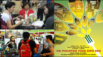 At the expo. (Clockwise) Ms. Minda Yee (left) of Leslie's Pili oil talks with prospective buyers; the announcement; free product samples and coffee were served to booth visitors. At the expo. (Clockwise) Ms. Minda Yee (left) of Leslie's Pili oil talks with prospective buyers; the announcement; free product samples and coffee were served to booth visitors.